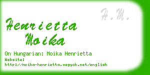 henrietta moika business card